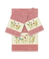 Linum Home Turkish Cotton Serenity 3-pc. Embellished Towel Set In Tea Rose