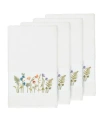 Linum Home Turkish Cotton Serenity 4-pc. Embellished Bath Towel Set In White