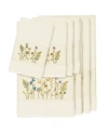 Linum Home Turkish Cotton Serenity 8-pc. Embellished Towel Set In Cream