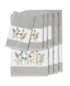 Linum Home Turkish Cotton Serenity 8-pc. Embellished Towel Set In Light Grey