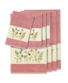 Linum Home Turkish Cotton Serenity 8-pc. Embellished Towel Set In Tea Rose