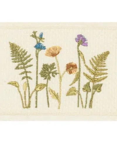 Linum Home Turkish Cotton Serenity Embellished Hand Towel Bedding In Cream