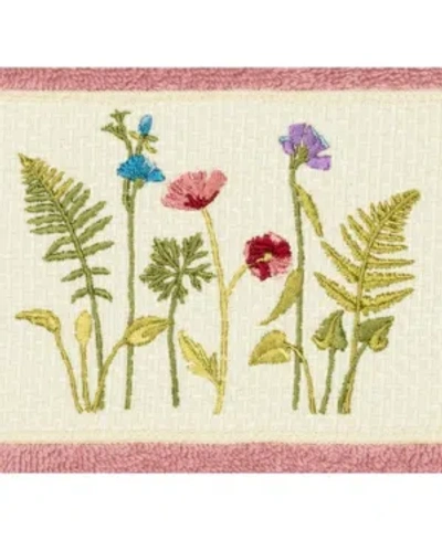 Linum Home Turkish Cotton Serenity Embellished Hand Towel Bedding In Tea Rose