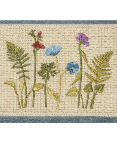 Linum Home Turkish Cotton Serenity Embellished Hand Towel Bedding In Teal