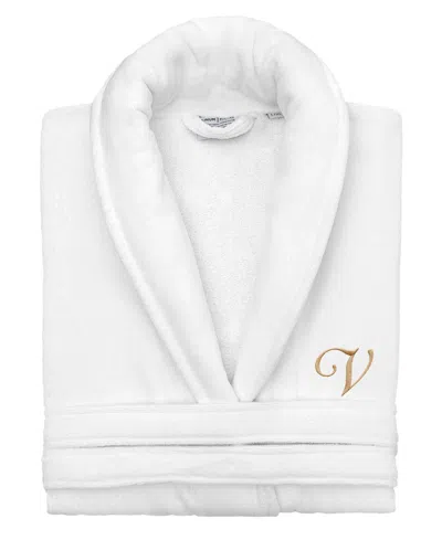 Linum Home Turkish Personalized Unisex Anovia Velour Cotton Bathrobe