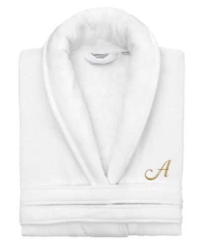 Linum Home Turkish Personalized Unisex Anovia Velour Cotton Bathrobe