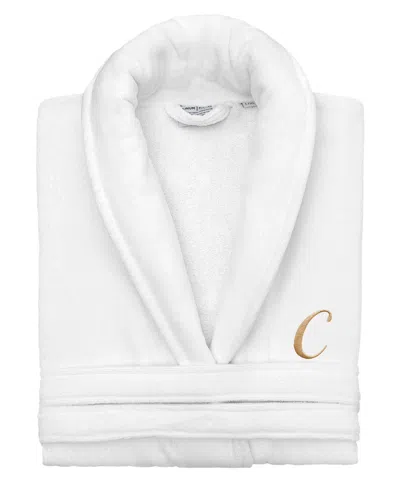 Linum Home Turkish Personalized Unisex Anovia Velour Cotton Bathrobe