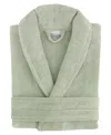 Linum Home Unisex 100% Turkish Cotton Terry Bath Robe In Green