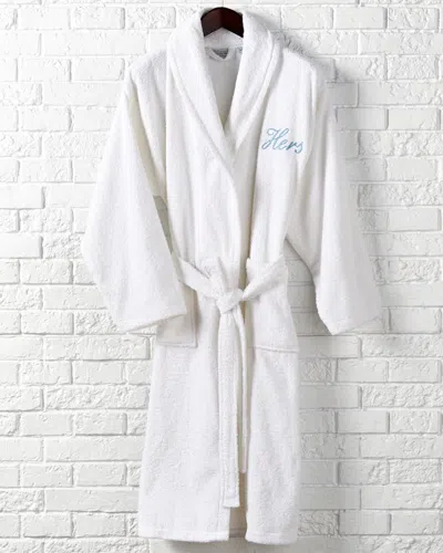 Linum Hometextiles Linum Home Textiles Her Monogrammed Terry Robe In White