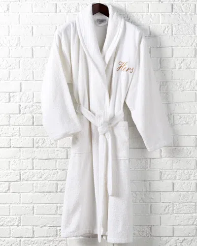 Linum Hometextiles Linum Home Textiles Hers Monogrammed Terry Robe In White