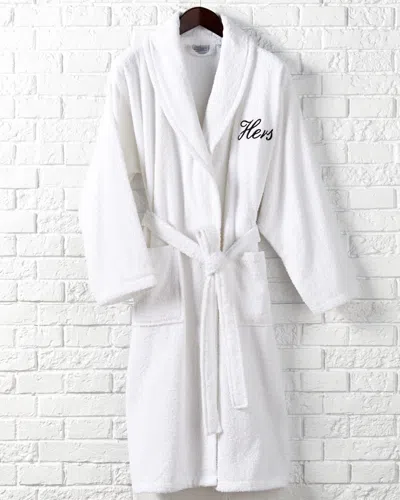 Linum Hometextiles Linum Home Textiles Hers Monogrammed Terry Robe In White