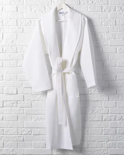 Linum Hometextiles Linum Home Textiles Waffle Wave Bathrobe In White