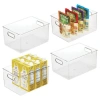 Linus Pantry Organizer Bins With Handles In Transparent