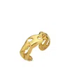 Linya Jewellery Women's Aruna Thick Cuff Bracelet Gold