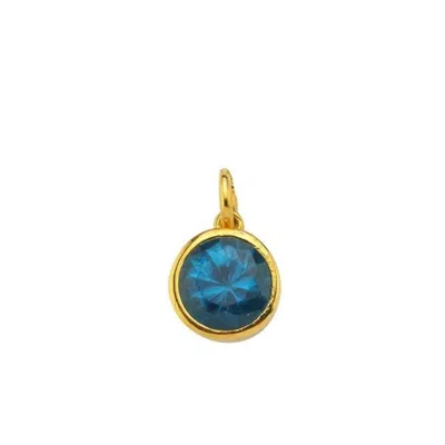 Linya Jewellery Women's Blue Birthstone Charm