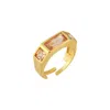 Linya Jewellery Women's Brown Vega Champagne Crystal Stone Ring