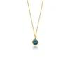 Linya Jewellery Women's Cosmic Chain Zodiac Necklace Blue Birthstone In Blue