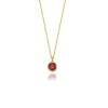 Linya Jewellery Women's Cosmic Chain Zodiac Necklace Orange Birthstone In Orange