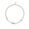 Linya Jewellery Women's Diana Colorful Stone Pearl Necklace In Gray