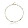 Linya Jewellery Women's Diana White Stone Pearl Necklace In White