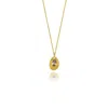 Linya Jewellery Women's Ella Pink Oval Necklace In Pink