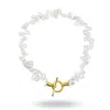 Linya Jewellery Women's Gold Asymmetric Pearl Necklace In Gold