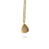 Linya Jewellery Women's Gold Aura Minimal Stone Drop Necklace In Gold