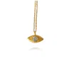 Linya Jewellery Women's Gold Aura Minimal Stone Eye Necklace In Gold