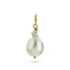 Linya Jewellery Women's Gold Baroque Pearl Charm In Gold