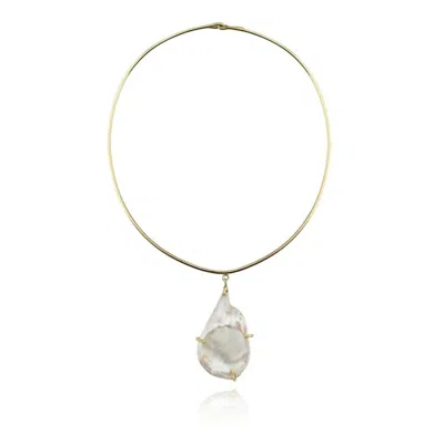 Linya Jewellery Women's Gold Baroque Pearl Necklace