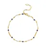 Linya Jewellery Women's Gold / Blue Blue Lapis Natural Stone Anklet