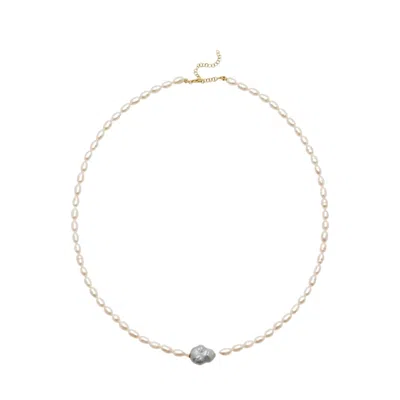 Linya Jewellery Women's Gold Grey Pearl Ocean Pearl Necklace