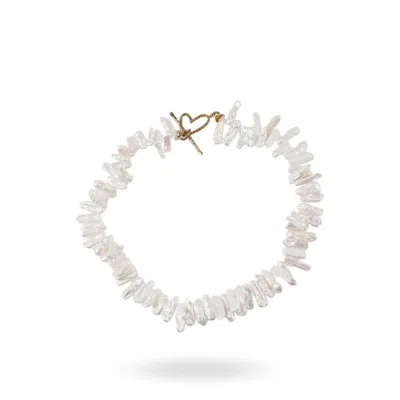 Linya Jewellery Women's Gold Irregular Baroque Pearl Necklace