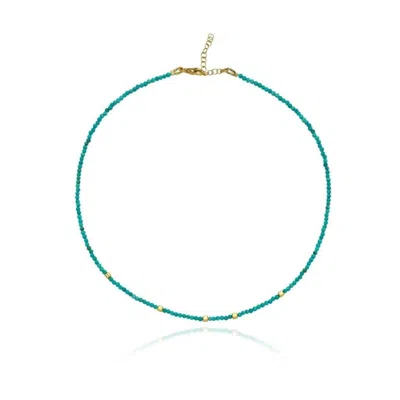 Linya Jewellery Women's Gold Lana Turquoise Necklace