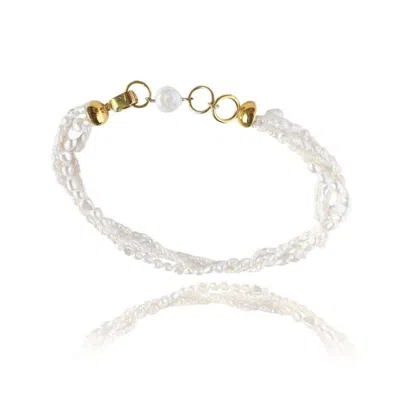 Linya Jewellery Women's Gold Misel Ocean Pearl Bracelet
