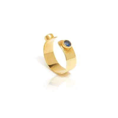 Linya Jewellery Women's Gold Modica Sapphire Ring