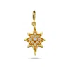 Linya Jewellery Women's Gold Pearly Pole Star Charm In Gold