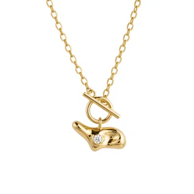 Linya Jewellery Women's Gold Solstice Eye Detail Amorphous Chain Necklace
