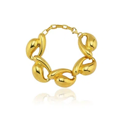 Linya Jewellery Women's Gold Tina Big Bracelet