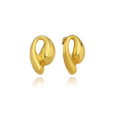 Linya Jewellery Women's Gold Tina Big Earrings