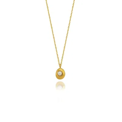 Linya Jewellery Women's Gold Vera Pearl Chain Necklace