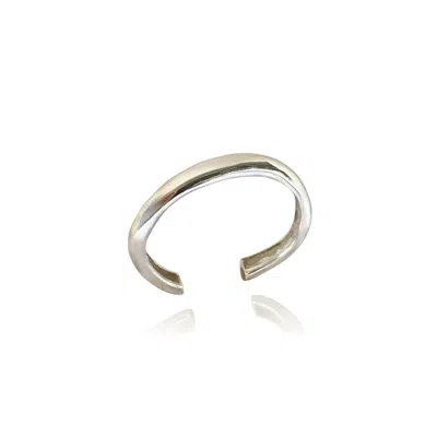Linya Jewellery Women's Grel Thick Asymmetric Silver Bracelet