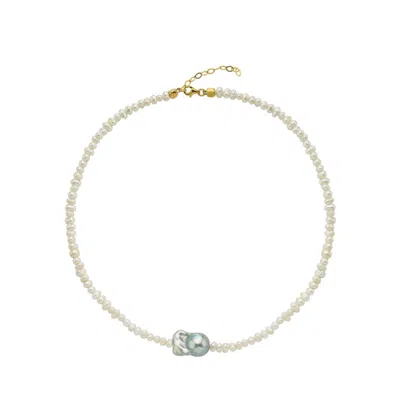 Linya Jewellery Women's Grey Inka Gray Baroque Pearl Necklace