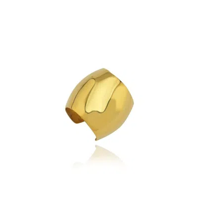Linya Jewellery Women's Jeni Big Ear Cuff Earrings Gold