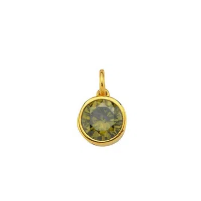 Linya Jewellery Women's Light Green Birthstone Charm