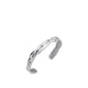 Linya Jewellery Women's Medusa Amorf Thin Cuff Bracelet Silver