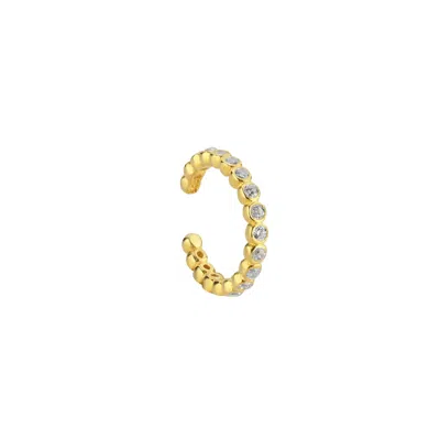 Linya Jewellery Women's Mini Cartilage Earring Row Stone Gold