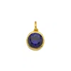 Linya Jewellery Women's Navy Blue Birthstone Charm In Blue