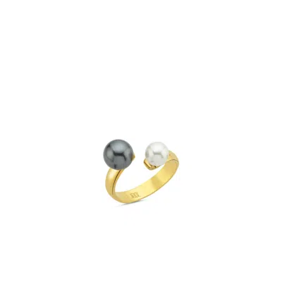 Linya Jewellery Women's Nera Gray Pearl Ring Gold