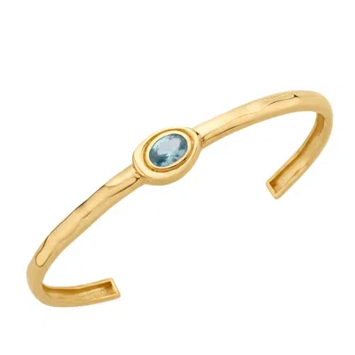 Linya Jewellery Women's Olivia Blue Stone Handcuff